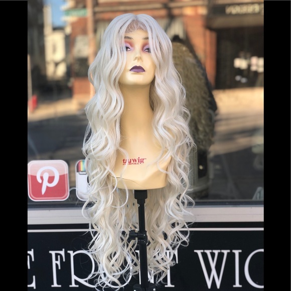 Ice White Wig Long soft Swisslace Lacefront wig - Picture 4 of 8
